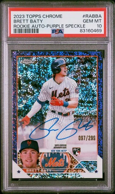 2023 Topps Chrome Brett Baty Autograph #RABBA card image