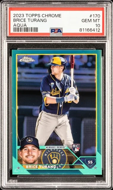 2023 Topps Chrome Brice Turang Pink Refractor #170 card image