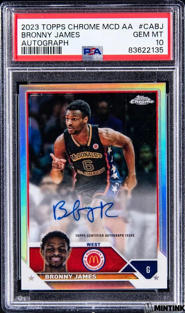 2023 Topps Chrome Bronny James McDonald's All-American Autographs #BJ card image