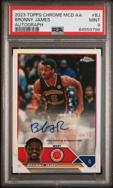2023 Topps Chrome Bronny James McDonald's All-American Autographs #CA-BJ card image