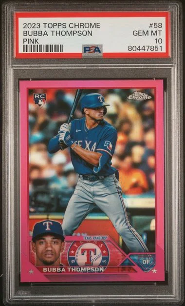 2023 Topps Chrome Bubba Thompson Pink #58 card image