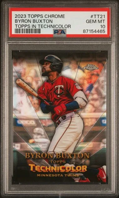 2023 Topps Chrome Byron Buxton Topps In Technicolor #TT21 card image