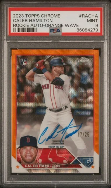 2023 Topps Chrome Caleb Hamilton Autograph Orange Wave #RACHA card image