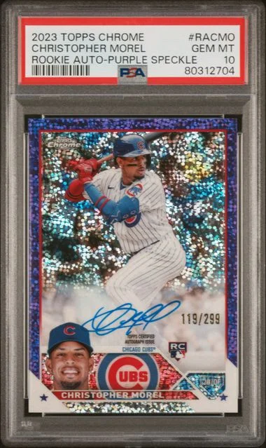 2023 Topps Chrome Christopher Morel Autograph-Purple #RACMO card image