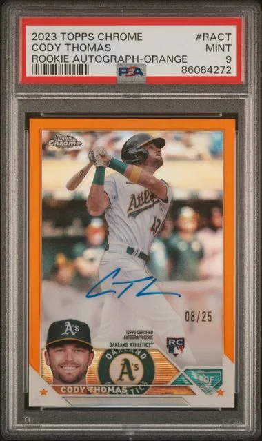 2023 Topps Chrome Cody Thomas Autograph Orange #RA-CT card image