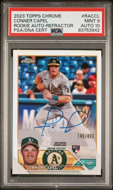 2023 Topps Chrome Conner Capel Autograph Refractor #RA-CCL card image