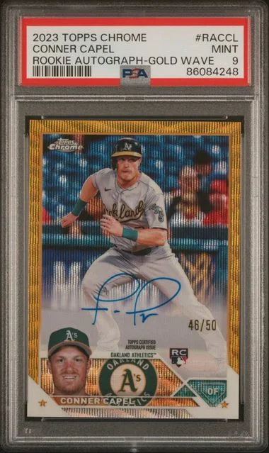 2023 Topps Chrome Conner Capel Autograph Orange Wave #RAC-CL card image