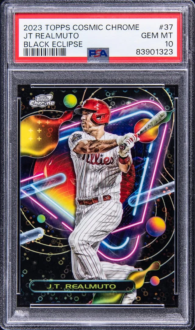 2023 Topps Chrome Cosmic J.T. Realmuto Black Eclipse #37 card image