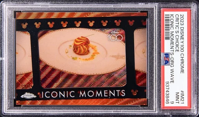 2023 Topps Chrome Critic's Choice Disney 100 Iconic Moments Orange Wave #IM-21 card image