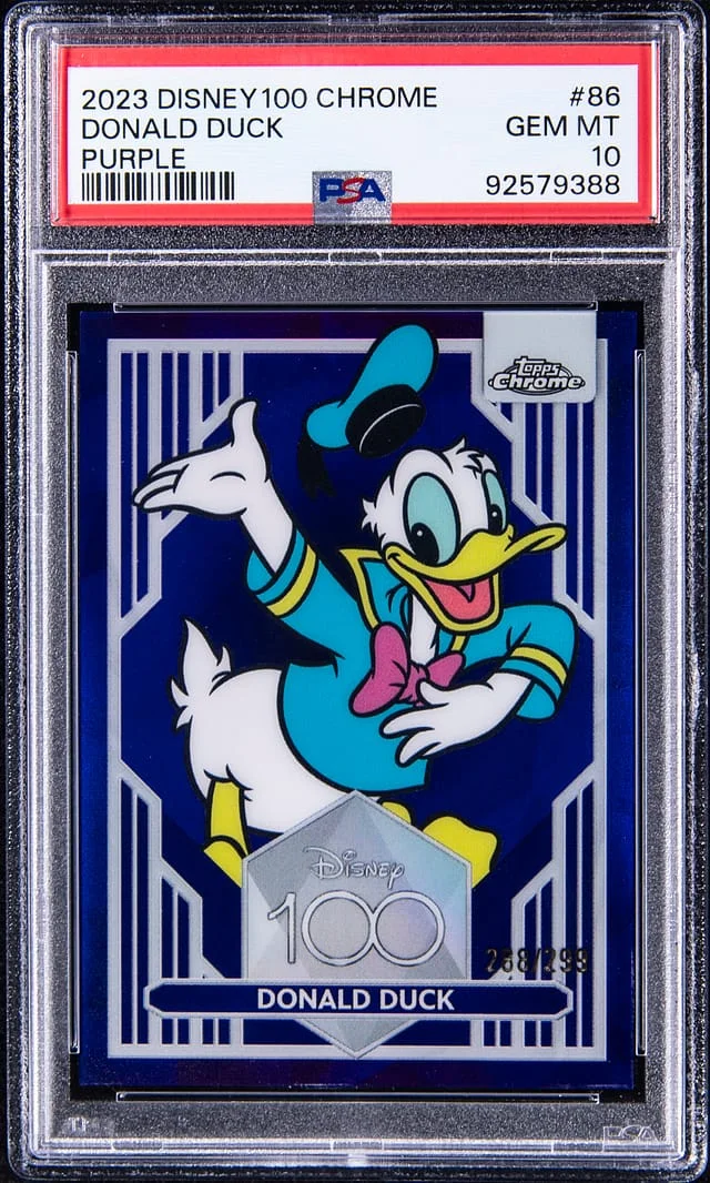 2023 Topps Chrome Donald Duck Disney 100 Purple #86 card image