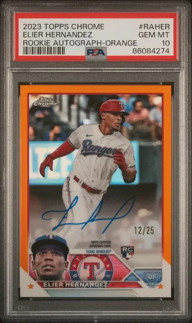 2023 Topps Chrome Elier Hernandez Autograph Orange #RAH-ER card image