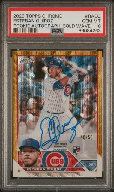2023 Topps Chrome Esteban Quiroz Autograph Orange #RAEQ card image
