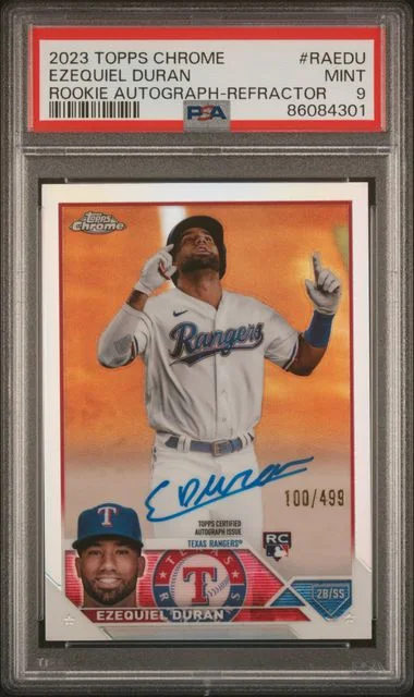 2023 Topps Chrome Ezequiel Duran Autograph Refractor #RAEDU card image