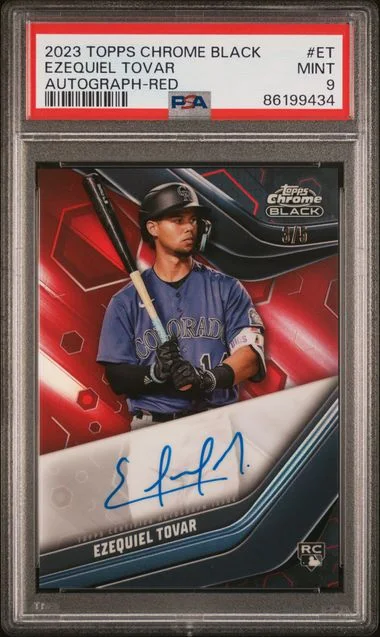 2023 Topps Chrome Ezequiel Tovar Autograph Red #ET card image