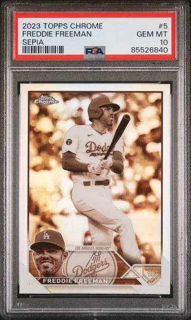 2023 Topps Chrome Freddie Freeman Sepia #5 card image