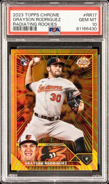2023 Topps Chrome Grayson Rodriguez Radiating Rookies #RR-17 card image