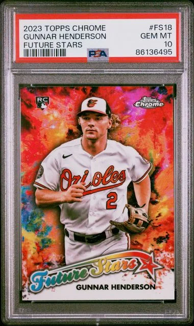2023 Topps Chrome Gunnar Henderson Future Stars Gold #FS18 card image