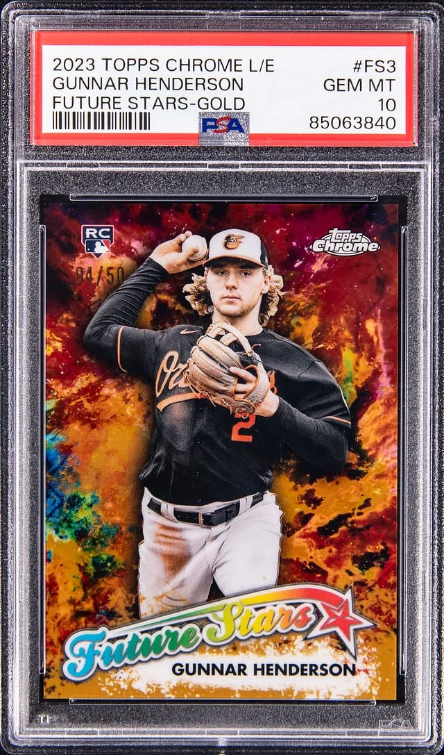 2023 Topps Chrome Gunnar Henderson Limited Edition Future Stars Gold #FS3 card image