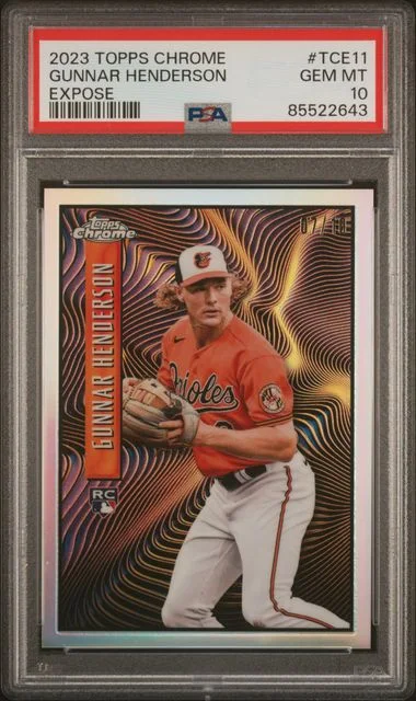 2023 Topps Chrome Gunnar Henderson Topps Chrome Expose #TCE11 card image