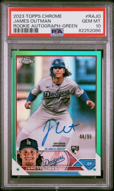 2023 Topps Chrome James Outman Autograph Green #RAJO card image