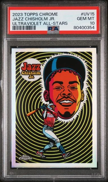 2023 Topps Chrome Jazz Chisholm Jr. Ultraviolet All-Stars #UV15 card image