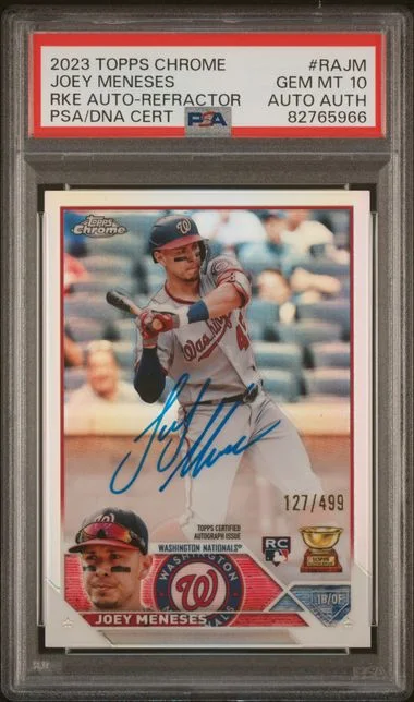 2023 Topps Chrome Joey Meneses Autograph Refractor #RA-JM card image
