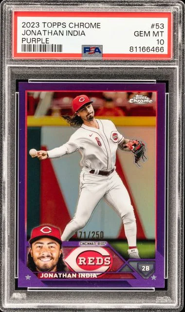 2023 Topps Chrome Jonathan India Magenta #53 card image