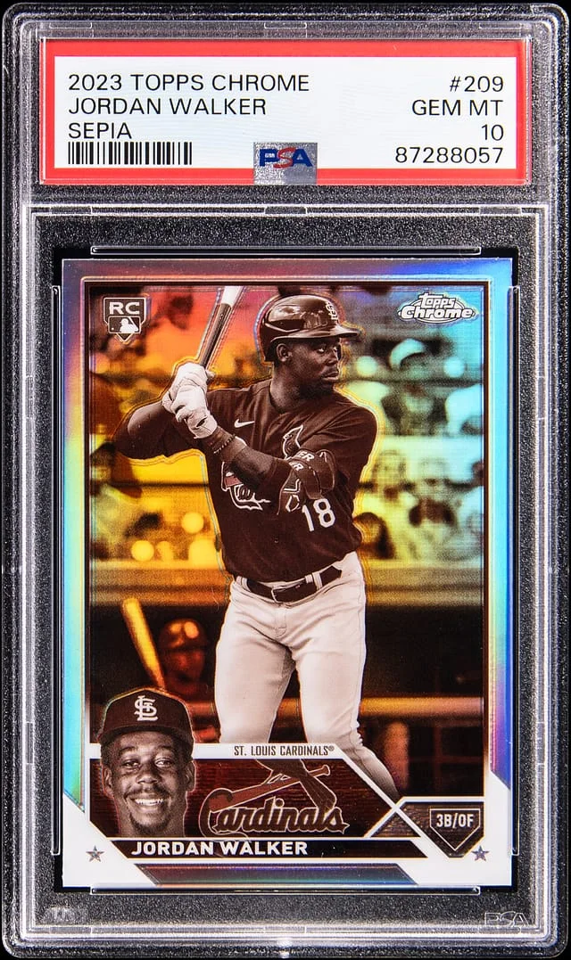 2023 Topps Chrome Jordan Walker Sepia Refractor #209 card image