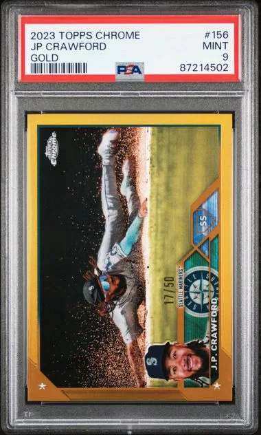 2023 Topps Chrome JP Crawford Gold #156 card image