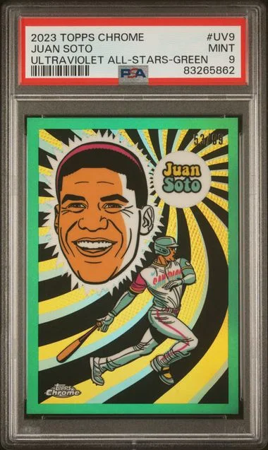 2023 Topps Chrome Juan Soto Ultraviolet All-Stars Green #UV9 card image
