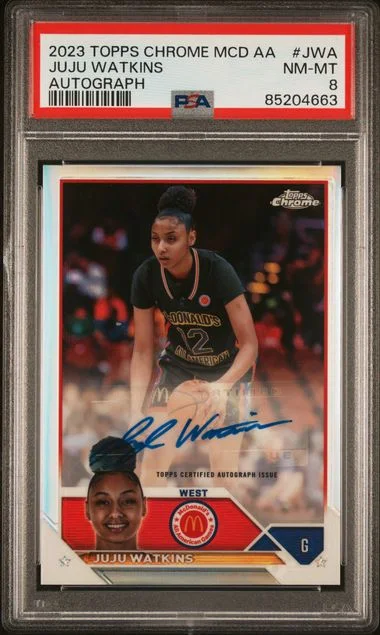 2023 Topps Chrome Juju Watkins McDonald's All-American Autographs #JWA card image