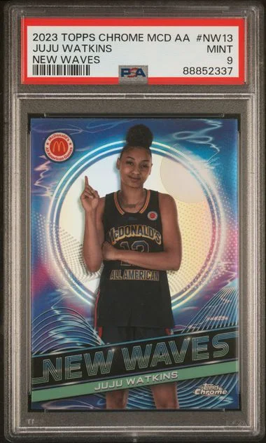 2023 Topps Chrome Juju Watkins McDonald's All-American New Waves #NW13 card image