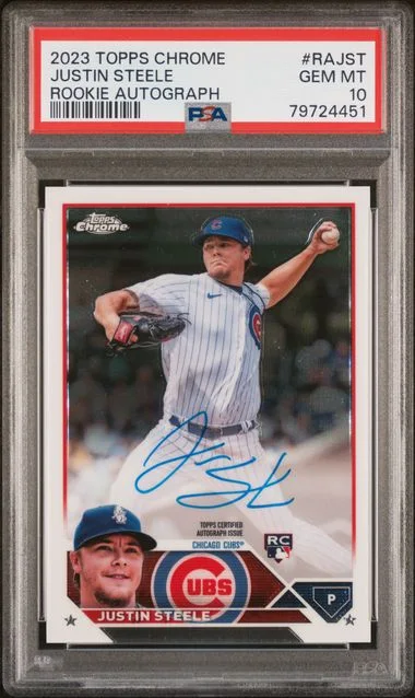 2023 Topps Chrome Justin Steele Autograph #RAJST card image