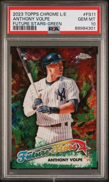 2023 Topps Chrome Logofractor Anthony Volpe Edition Future Stars Green #FS11 card image
