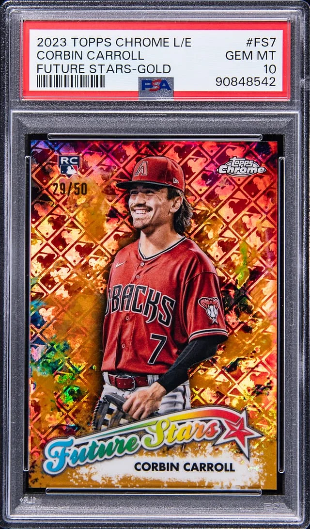 2023 Topps Chrome Logofractor Corbin Carroll Edition Future Stars Gold Refractor #FS7 card image