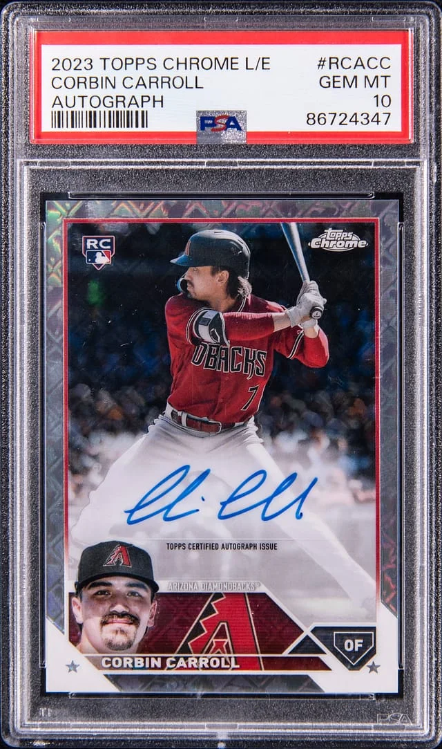 2023 Topps Chrome Logofractor Corbin Carroll Edition Autograph #RCA-CC card image