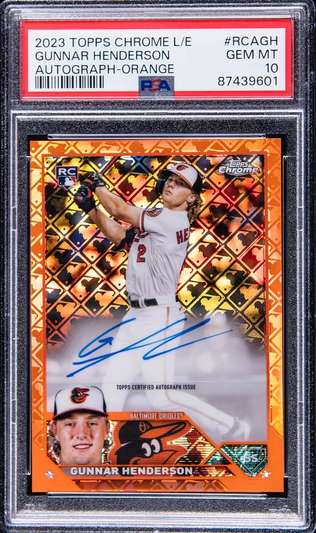 2023 Topps Chrome Logofractor Gunnar Henderson Edition Autographs SuperFractor #RCA-GH card image