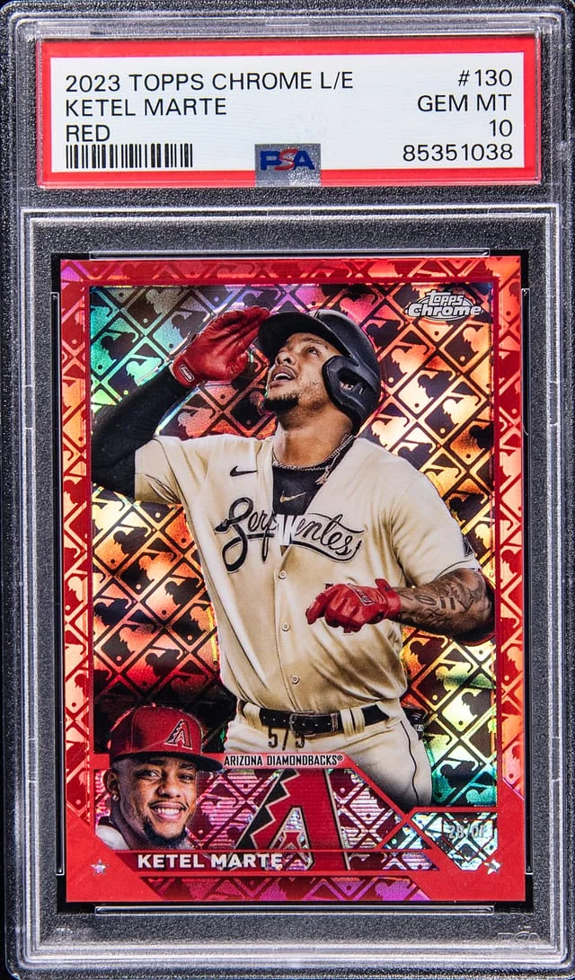 2023 Topps Chrome Logofractor Ketel Marte Edition Red #130 card image