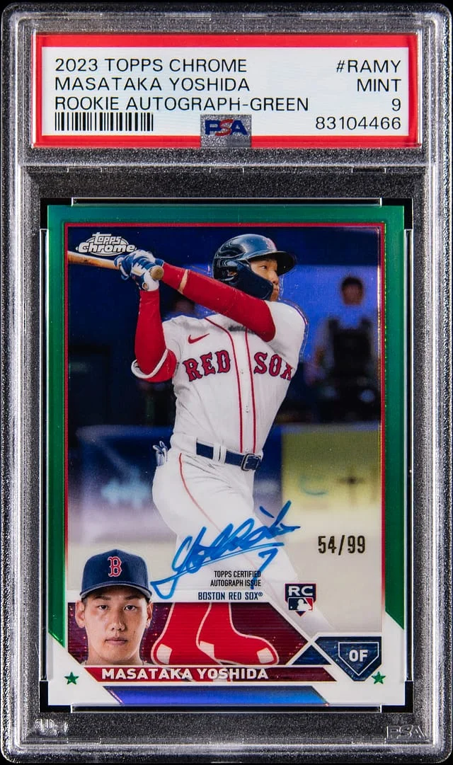 2023 Topps Chrome Masataka Yoshida Autographs Aqua Wave Refractor #RA-MY card image
