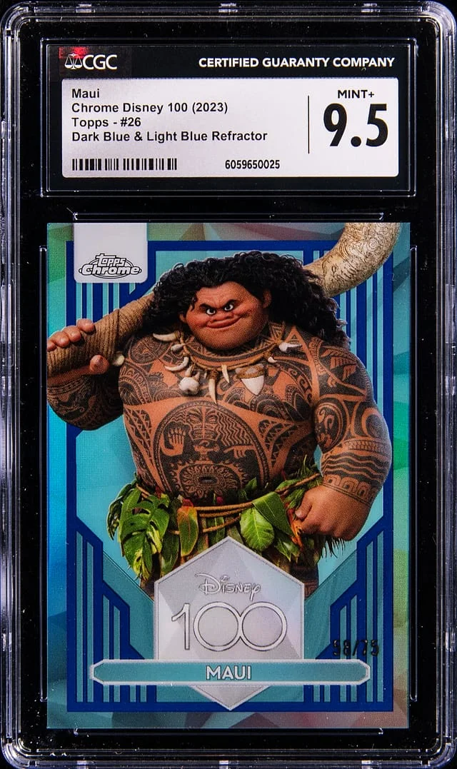 2023 Topps Chrome Maui Disney 100 Dark Blue & Light Blue Refractor #26 card image
