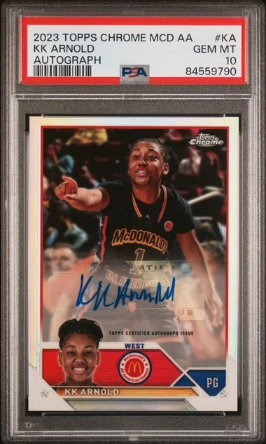 2023 Topps Chrome Mcdonald's All-American Autographs Ka Kk Arnold #no-number card image