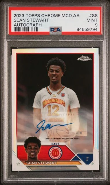 2023 Topps Chrome Mcdonald's All-American Autographs Ss Sean Stewart #no-number card image
