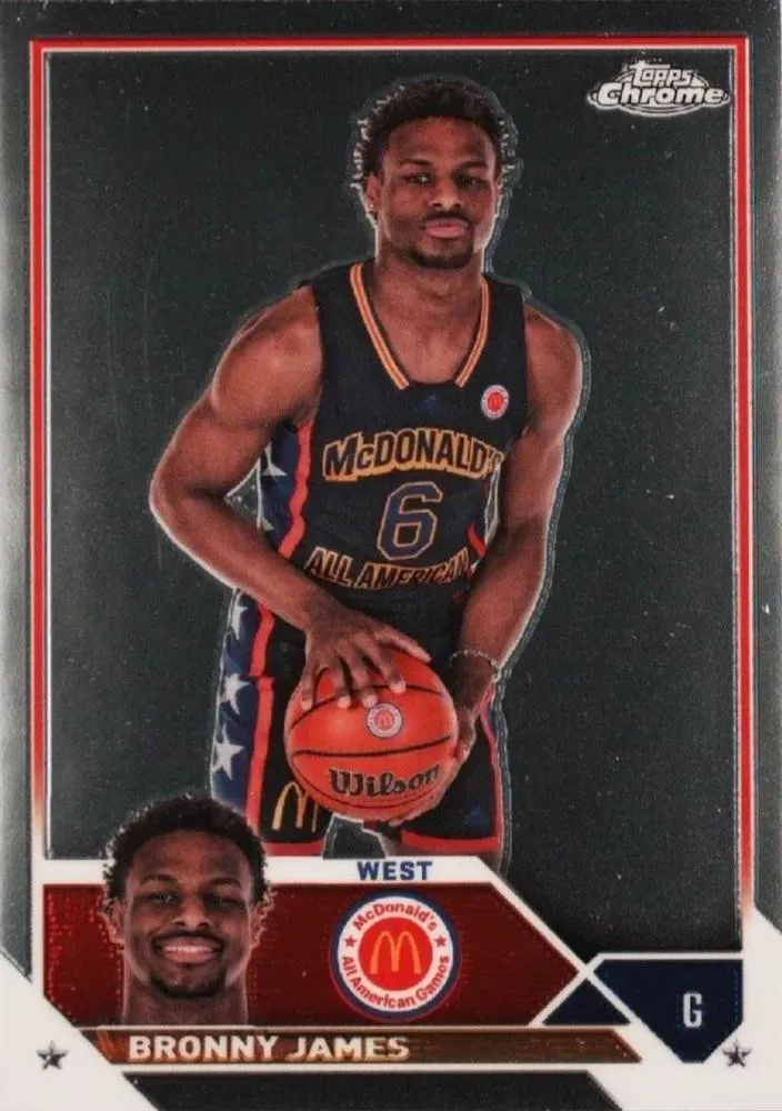 2023 Topps Chrome McDonald's All American Bronny James #68 card image