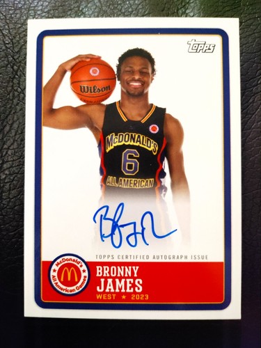 2023 Topps Chrome McDonald's All American Bronny James Chrome Autographs #CA-BJ card image