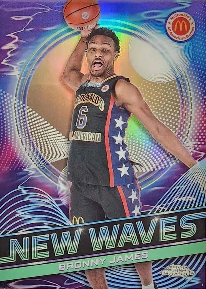 2023 Topps Chrome McDonald's All American Bronny James New Waves #NW-12 card image
