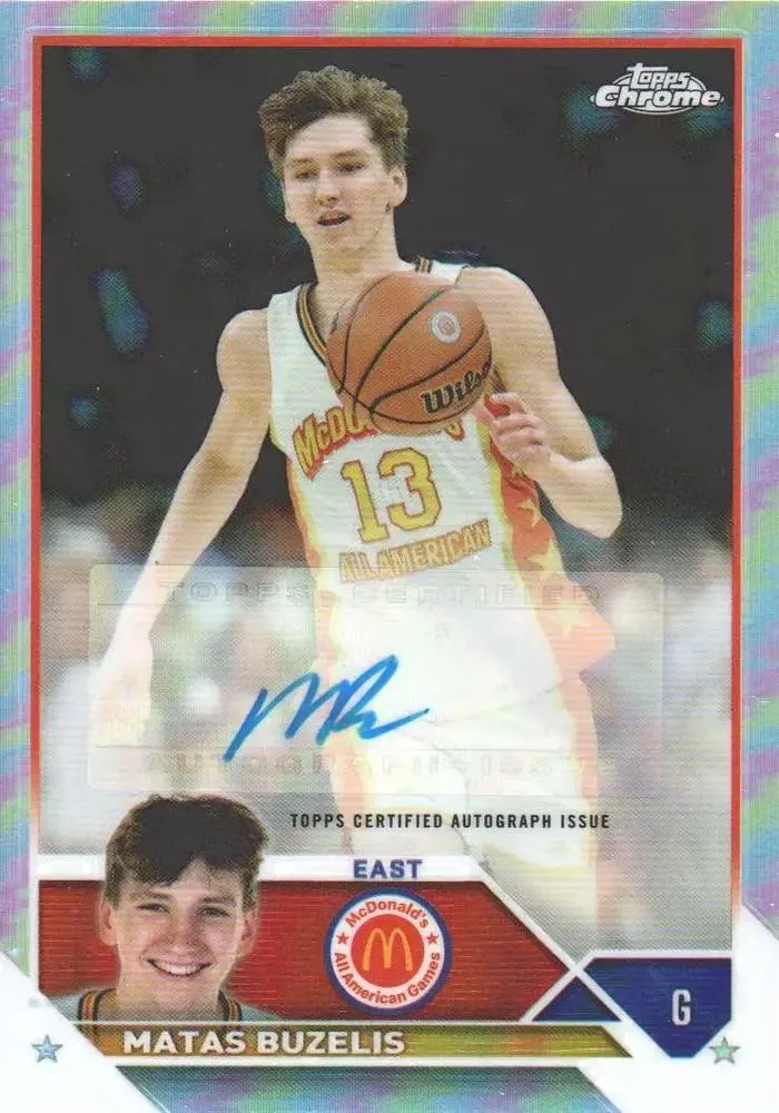 2023 Topps Chrome McDonald's All American Matas Buzelis Chrome Autographs #CA-MB card image