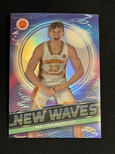 2023 Topps Chrome McDonald's All American Matas Buzelis New Waves #NW-3 card image