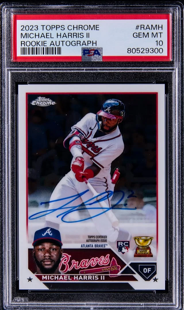 2023 Topps Chrome Michael Harris Jr. Autograph #RAMH card image