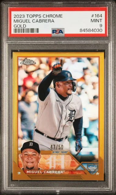 2023 Topps Chrome Miguel Cabrera Gold #164 card image