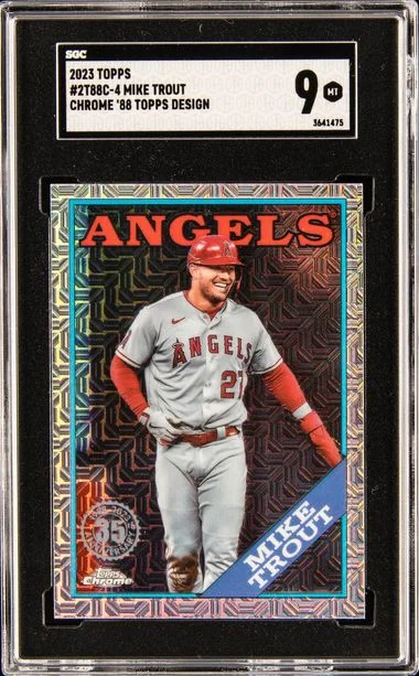 2023 Topps Chrome Mike Trout 88 Topps Design #2T88C-4 card image